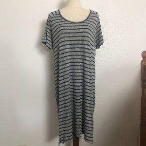 Philosophy Soft Knit Black Stripe T-Shirt Dress